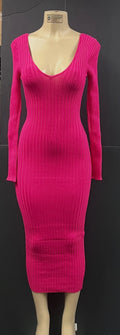 Rose Pink Long sleeve Dress
