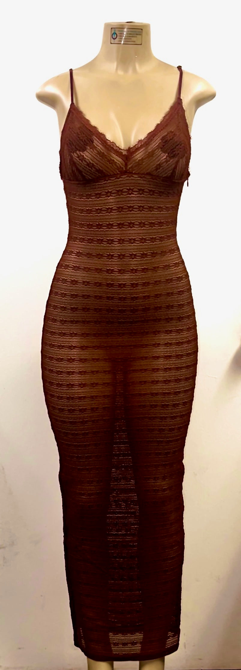 Chocolate Brown Thin Strap Dress