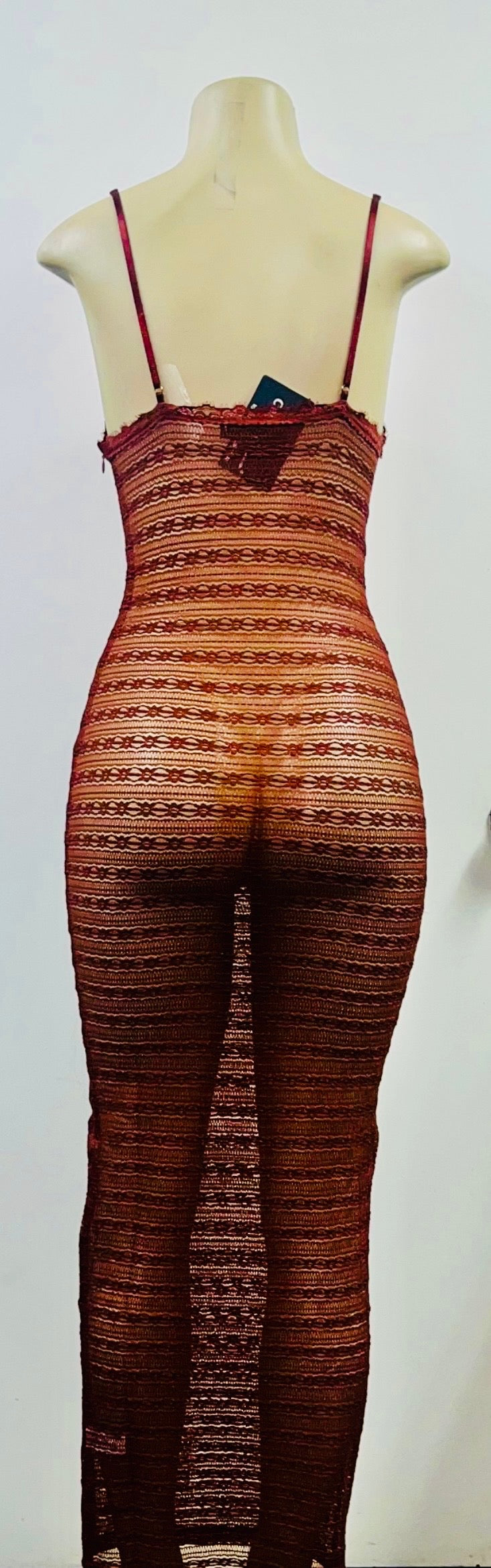 Chocolate Brown Thin Strap Dress