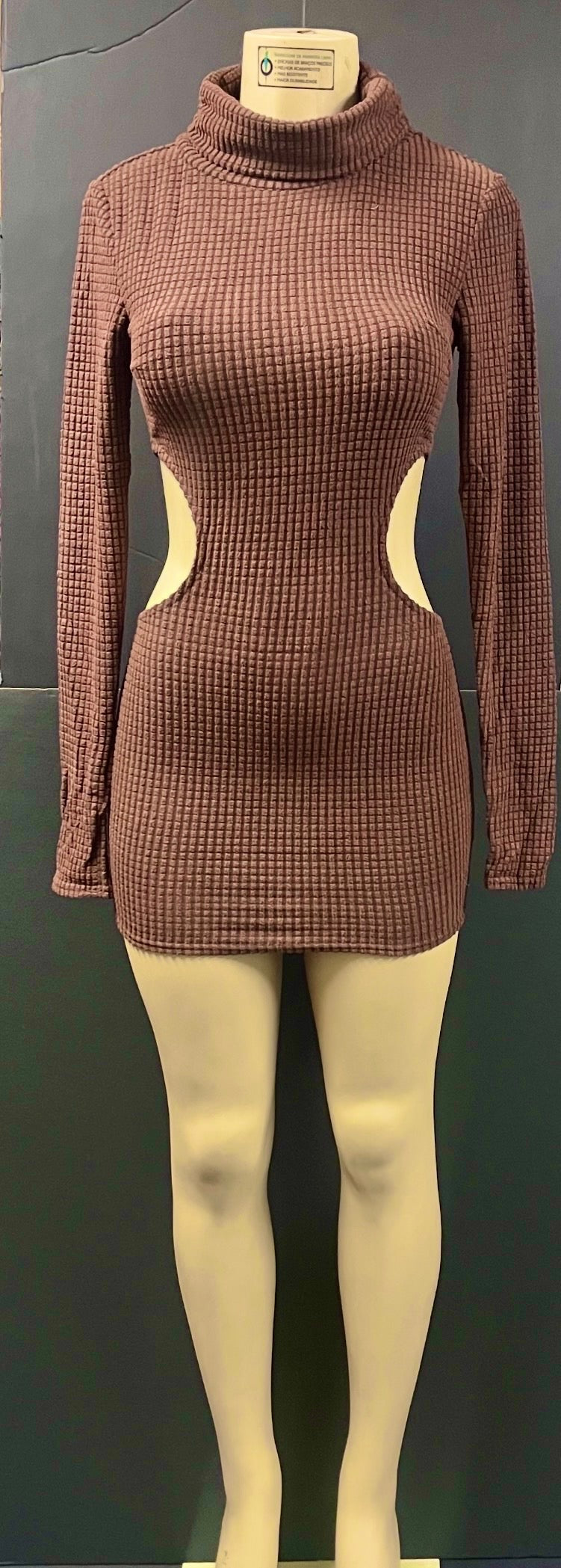 One Piece Chocolate Long Sleeve With Skirt